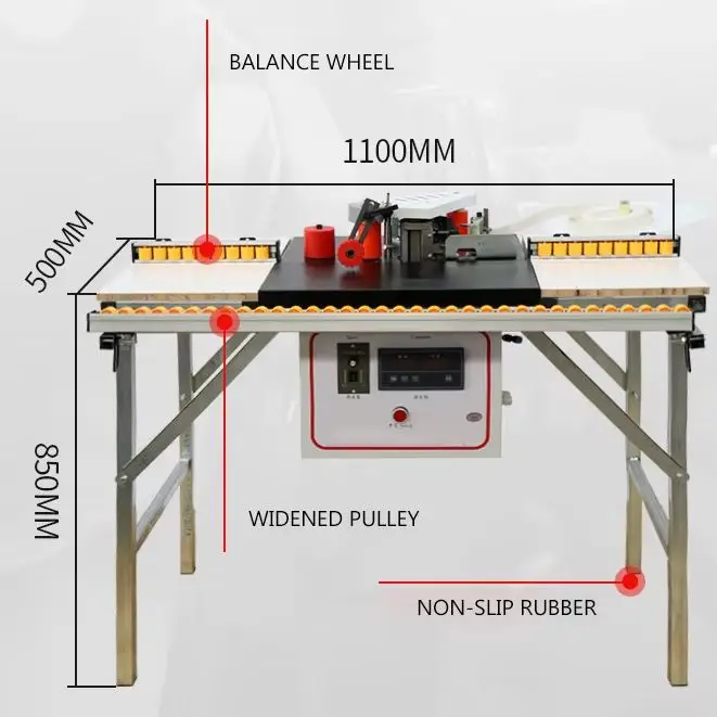 220V 1200W Automatic strip break edge banding Machine wood pvc cut itseld woodworking edge bander