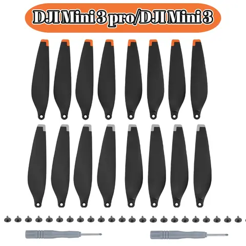 8pcs Carbon Fiber Propellers for DJI Mini 3/3 Pro Props Blade Replacement Light Weight Wing Fans Spare Parts Drone Accessories