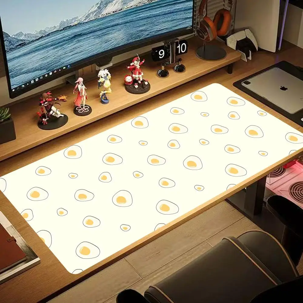 

Fired Eggs Mouse Pad 90x40CM non-slip Gaming Mousepad Gamer E-Sports Mouse Mat Game Mechanical Keyboard XXL Desk Mat