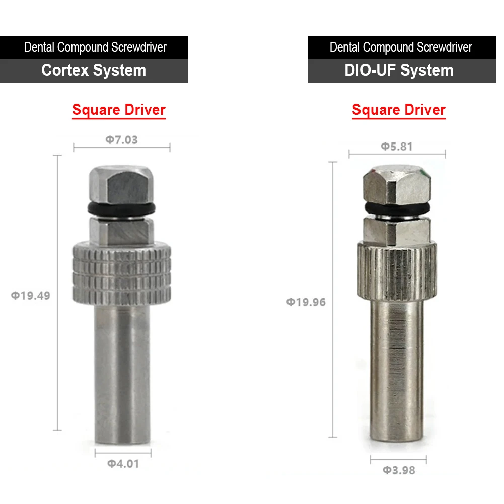 2 Stuks Tandheelkundige Implantaat Schroevendraaier Osstem Dentium Nobe ITI DIO Ratel Abutment Compound Driver Tandarts Chirurgische Locator Instrument