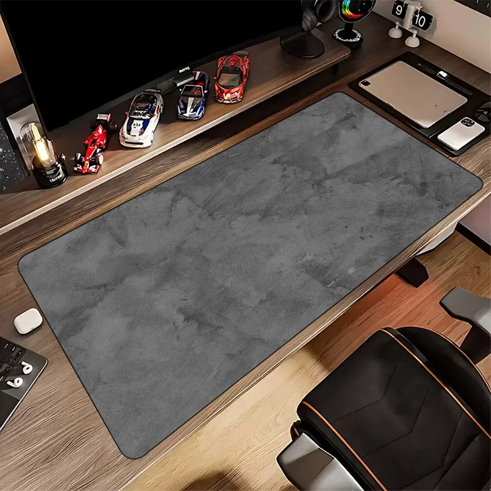 لوحة ماوس مكتبية كبيرة من سلسلة رمادية مع حواف مخيطة وقاعدة مطاطية غير قابلة للانزلاق وملحقات الكمبيوتر وسجادة ألعاب ممتدة