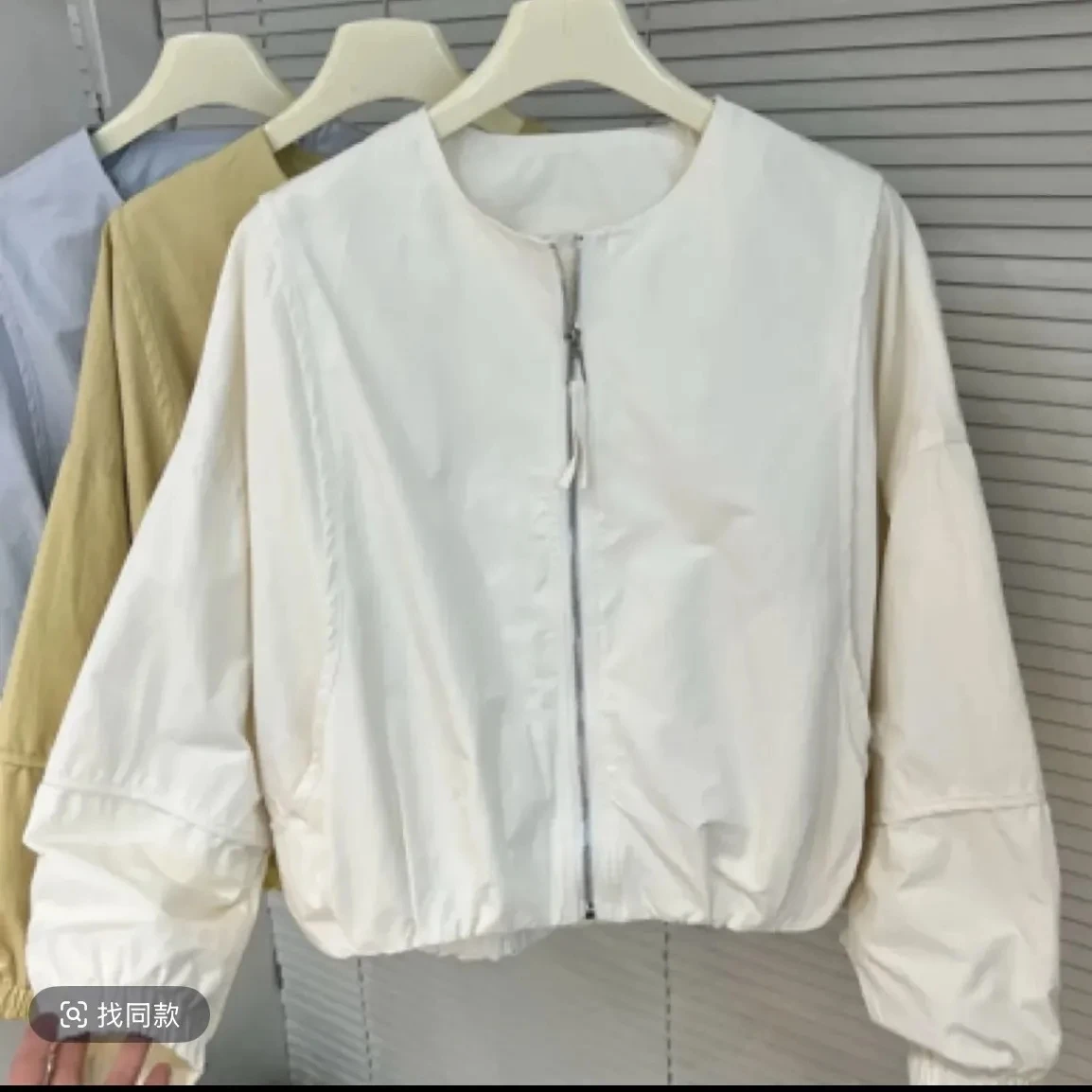 الكورية جولة الرقبة بلون سترة قصيرة المرأة سترة واقية 2025 جديد سترة فضفاضة غير رسمية معطف ربيع الخريف المرأة خندق #5