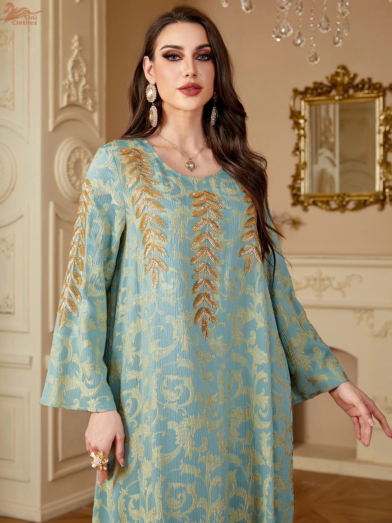 Eid Muslim Women Embroidery Dress Ramadan Abaya Morocco Arab Party Robe Dubai Abayas Kaftan Islam Vestidos Jalabiya Dresses 2024