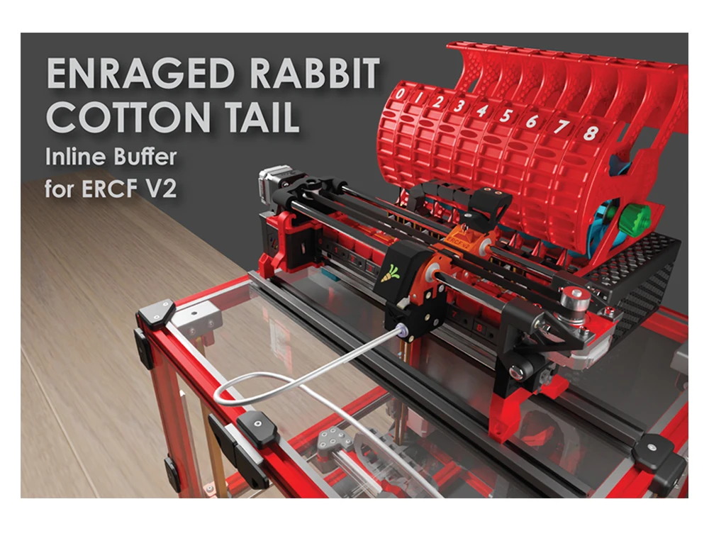Trianglelab Offizielles Zertifikat 8-Farben Enraged Rabbit Cotton Tail Inline Buffer ERCF V2 Rabbit 2.0 3D-Drucker Voron EXTRduer – Detail 23