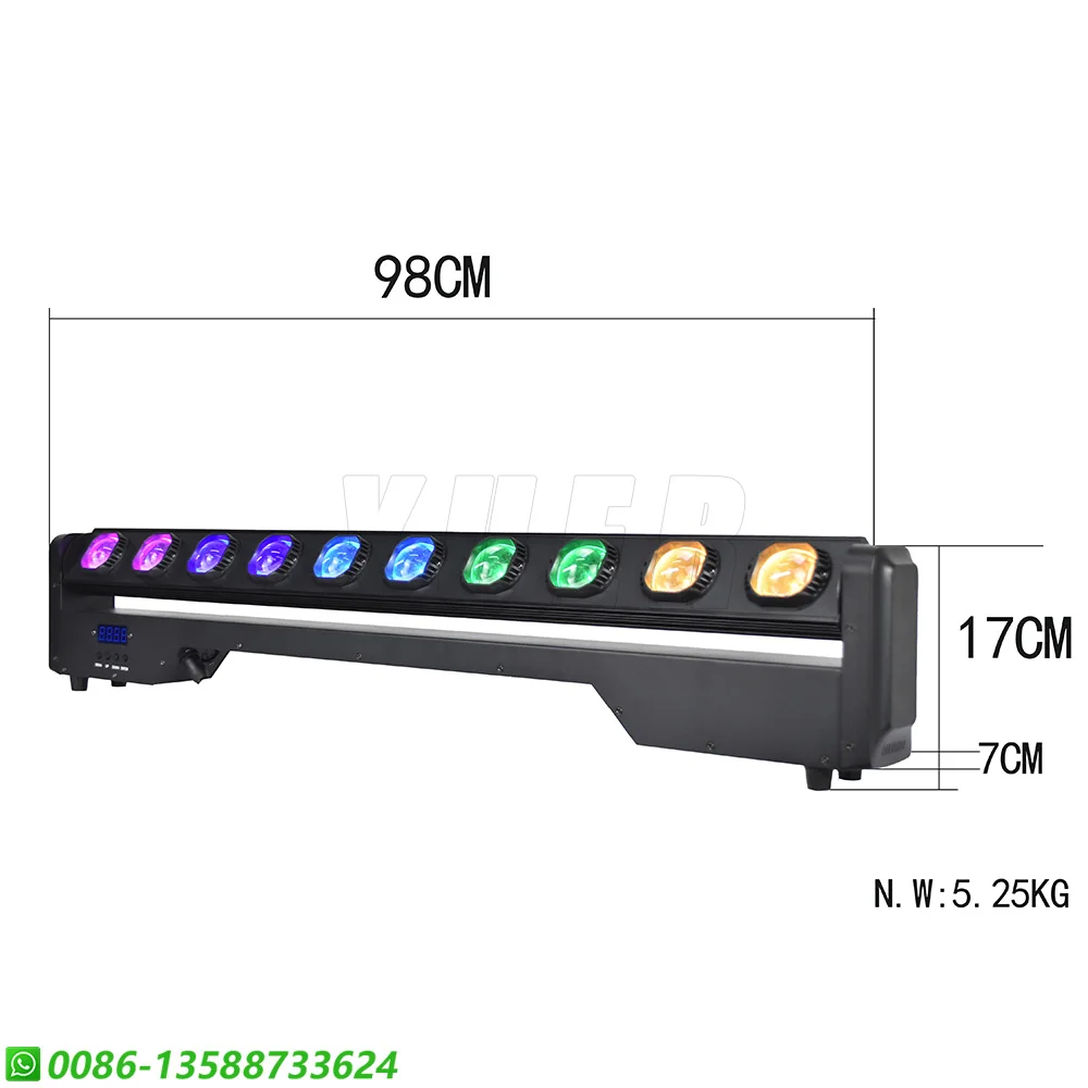 YUER LED 10x30W RGBW 4w1 Moving Bar Light Beam Strobe Effect Strobe Horse Racing DMX RDM Control For Concert Club Stage Lights