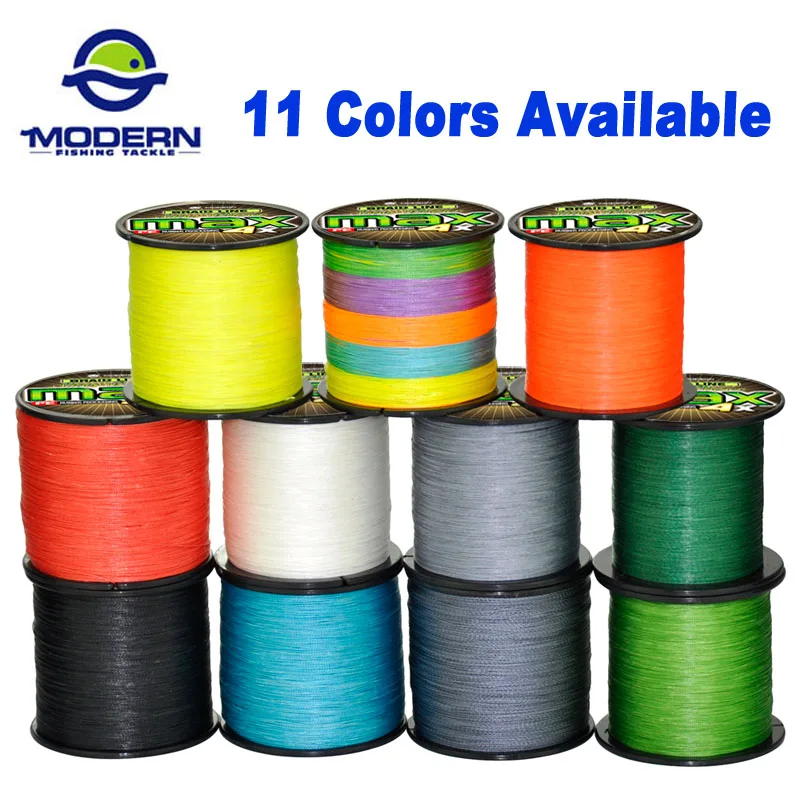 MODERNE MAX 300M Geflochtene Karpfen Angelschnur Super Starke Japan Multifilament PE Angeln Seil 4 Stränge Geflochtene Drähte 8 zu 80LB