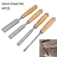 4pcs Woodworking Chisel Set High Carbon Steel Professional Wood Carving Chisel Sharpener Carpenter DIY Tool  6mm 12mm 20mm 24mm