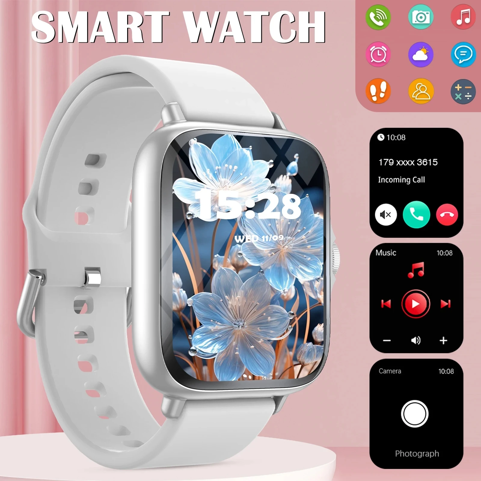 Unisex Children's Smart Watch - HD Call Answer Music Player Sedentary Alert Photo Storage Custom Wallpapers Holiday Gift