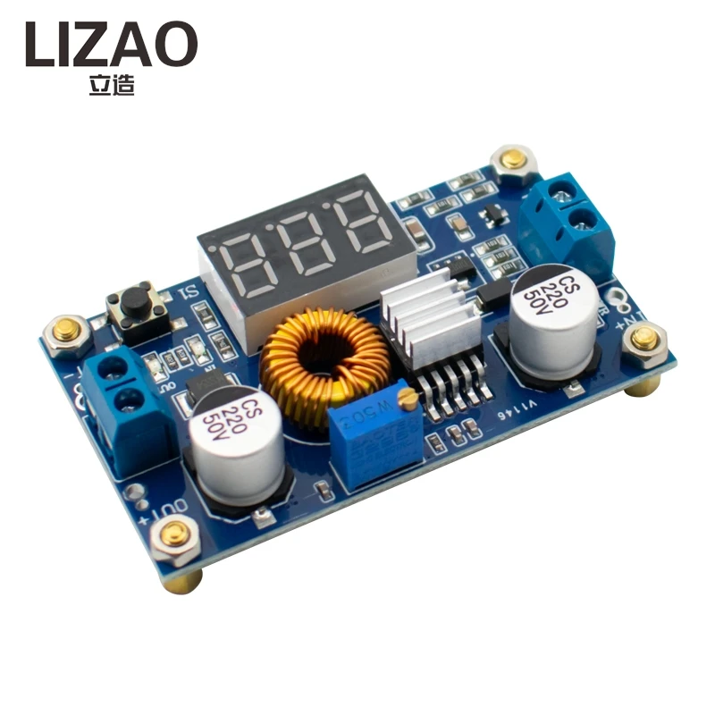 XL4015 5A DC-DC Adjustable Step Down Power Supply Module 75W 4-38V Input 1.25-36V Output Digital Voltmeter Display