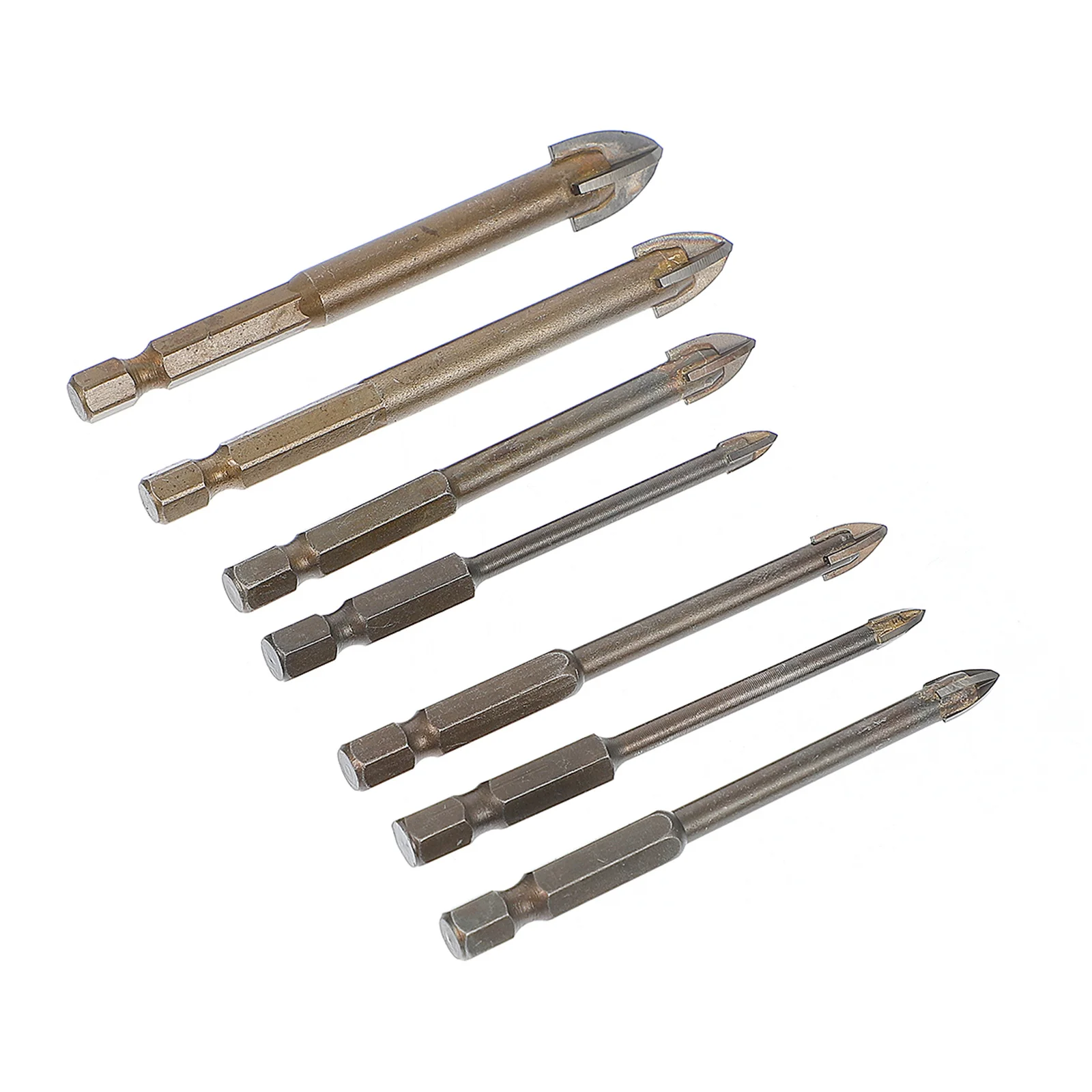 

7Pcs Drill Bit Set Ceramic Tile Glass Concrete Hole Opener Hard Alloy Tool Kit for Electric Drill