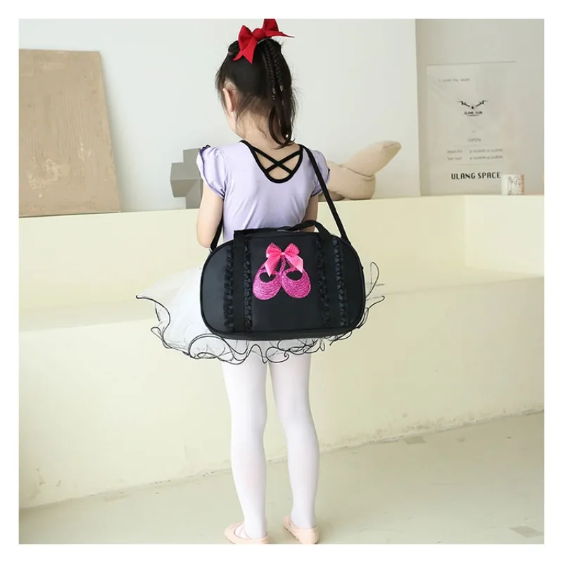

Childrens Shoulder Bag Latin and Ballet Schoolbag Girl Princess Dance Bag Water Proof Lightweight Comfortable and Breathable
