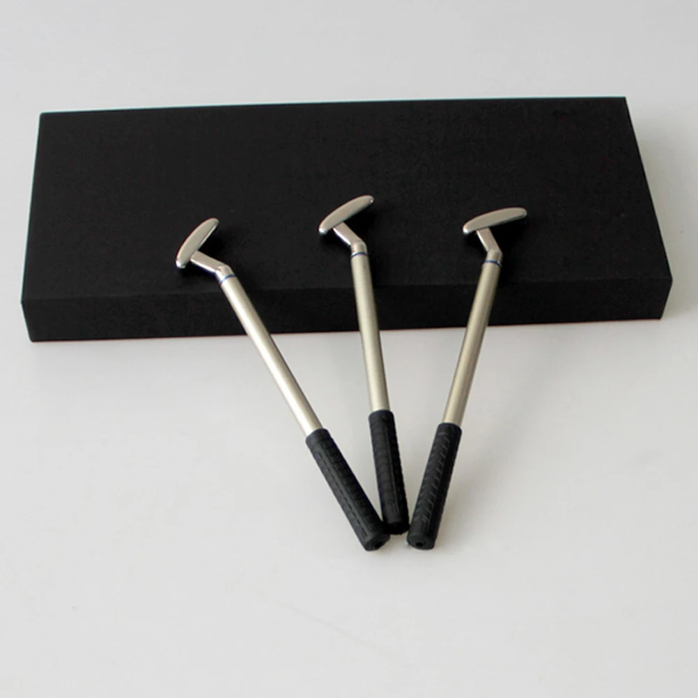 

3Pcs Exquisite Retro Golf Pen Creative Ballpoint Desktop Decoration Putter Office Desk Gift for All Occasions