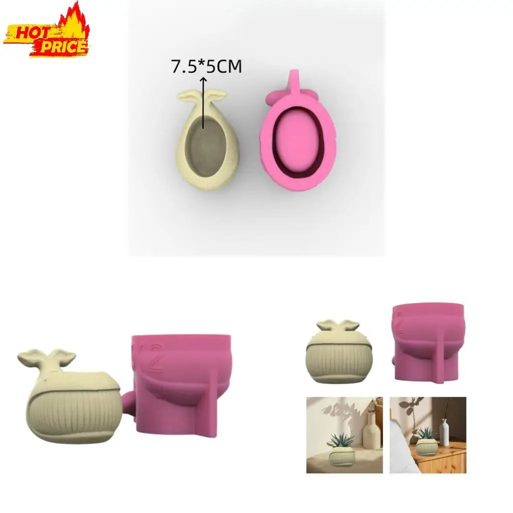 

Sturdy Silicone Mould for Making Whale Tail Plant Pots Indoor Outdoor Use