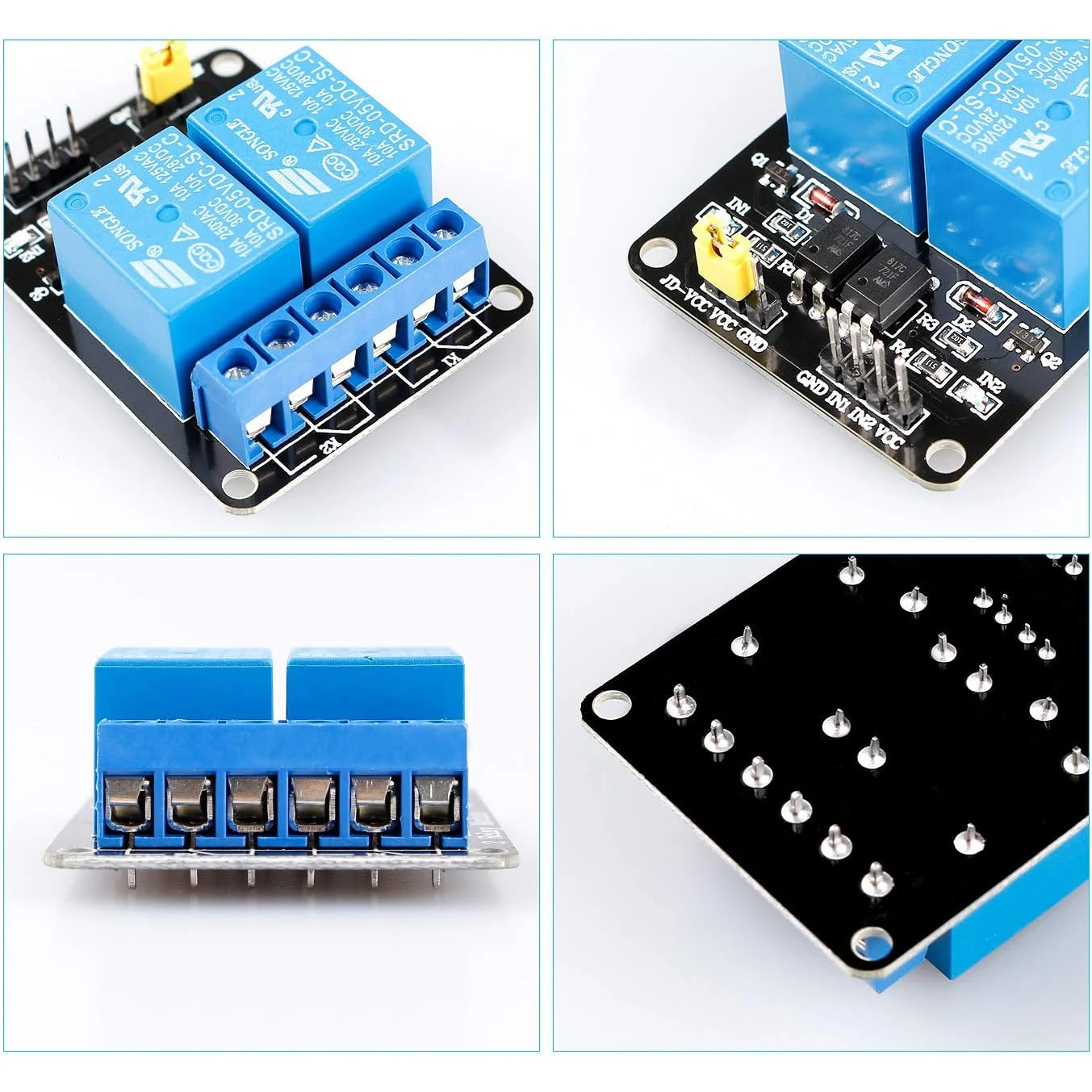 2 Channel DC 5V Relay Module with Optocoupler Low Level Trigger Expansion Board Compatible with Arduino R3 MEGA 2560 1280 DSP AR