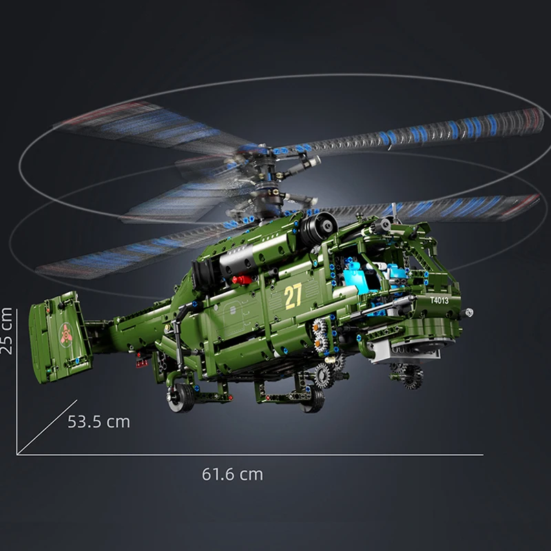 1800PCS Tecnico di Controllo Remoto Carta 27 Blocchi di Elicottero High-tech RC Fighter Soldati Mattoni Giocattoli Militari Per I Ragazzi
