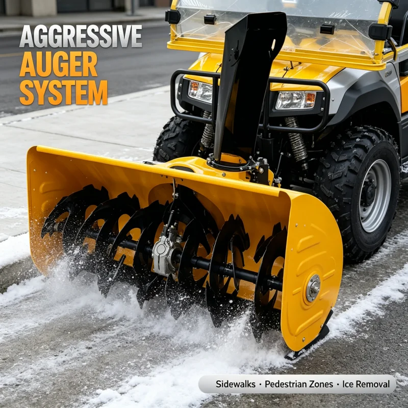Heavy Duty Ride On Snow Sweeper With Large Rotary Brush For High Traffic Roads Parking Areas And Winter Maintenance