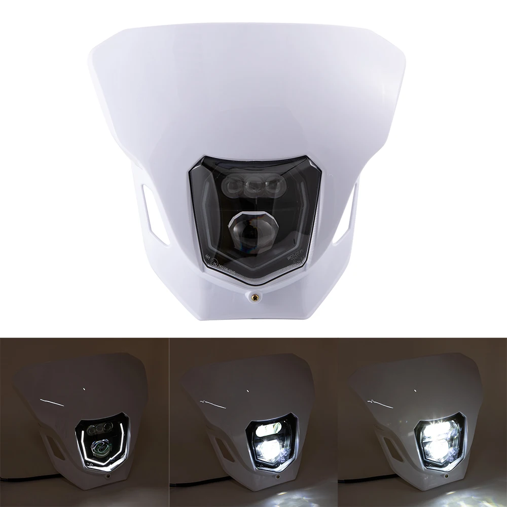 

Мотоциклетная фара со светодиодной подсветкой E24, дальний/ближний свет, DRL, велосипедная фара для грязи для Honda CRF 125 250 450L 450RL CR XR