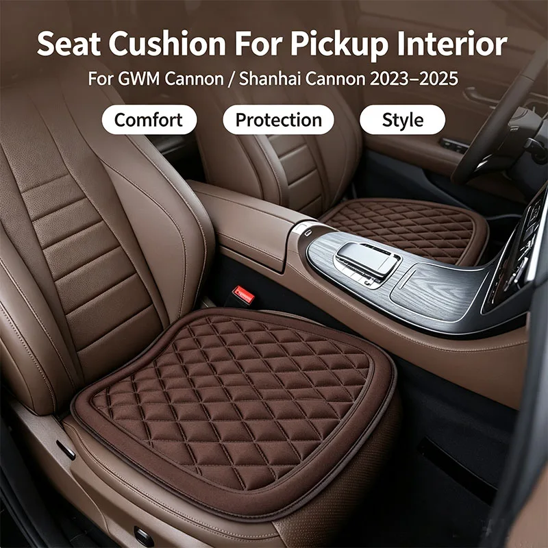 3D Cotton Seat Cushion For GWM Cannon Alpha Great Wall Poer 2020-2026 Non-slip Protective Car Seat Mat Interior Accessories