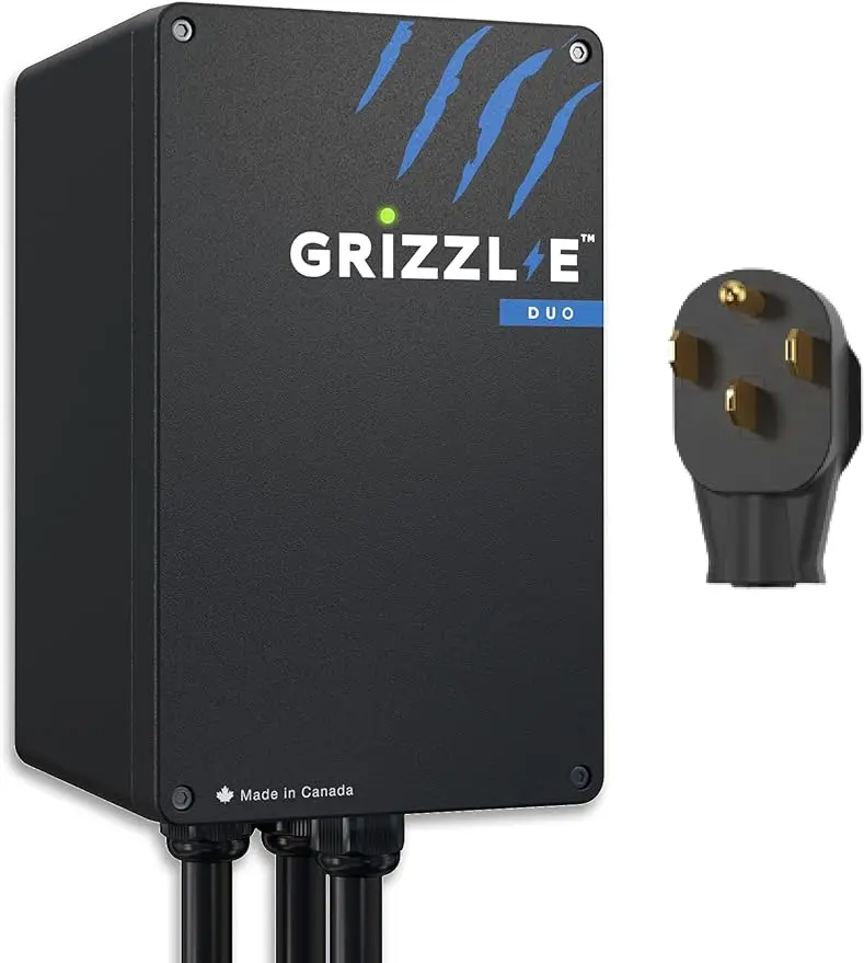 

Grizzl-E Duo Level 2 Plug in EV Charger, up to 40 Amp, Two 24 feet Premium Cables (14-50 Plug)