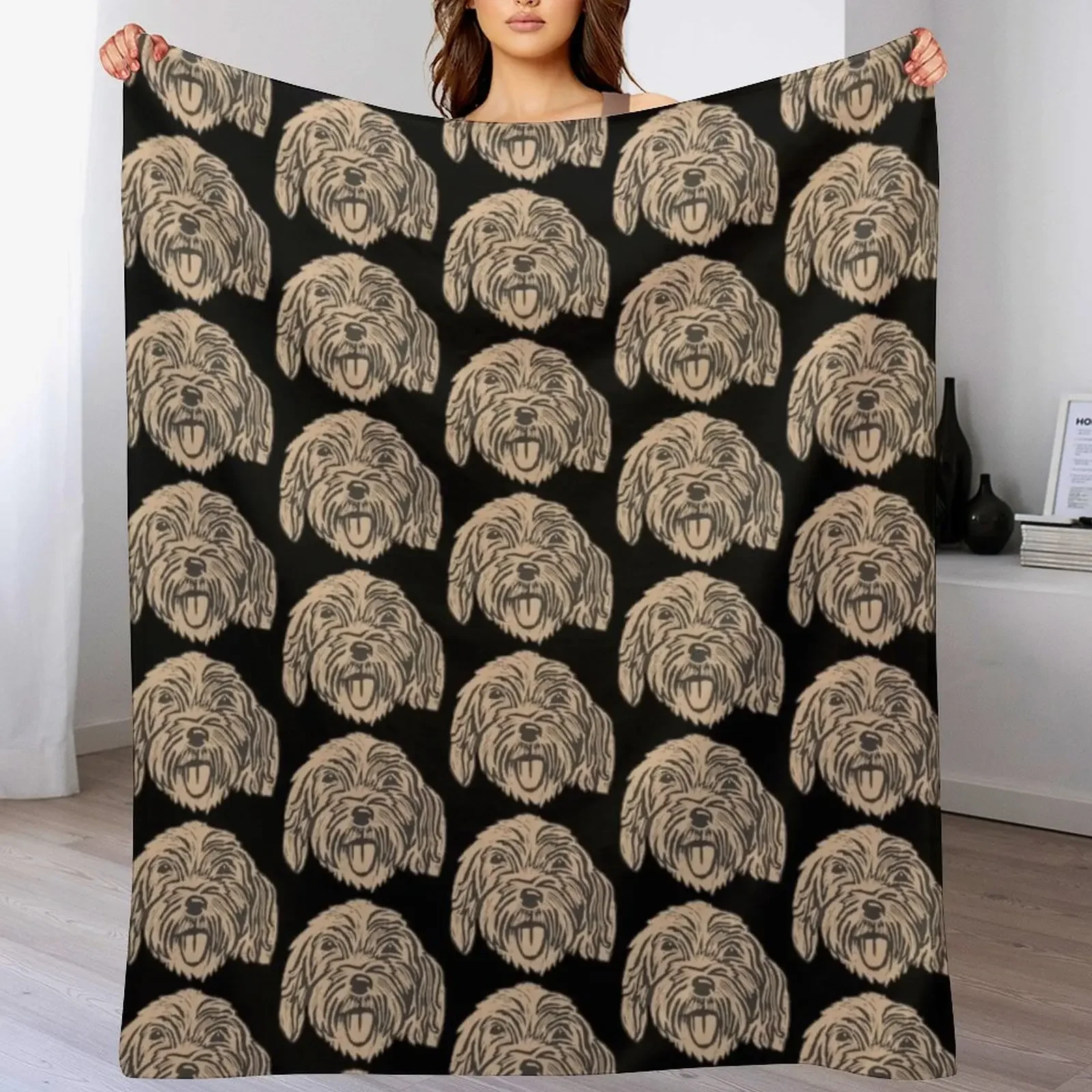 

Crazy Cockapoo Throw Blanket sofa bed Stuffeds Polar warm winter Blankets