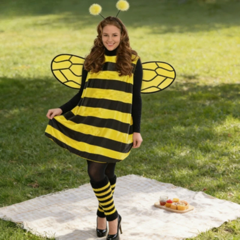 

Костюм бабочки и божьей коровки на Хэллоуин для взрослых и детей, праздничное платье для косплея