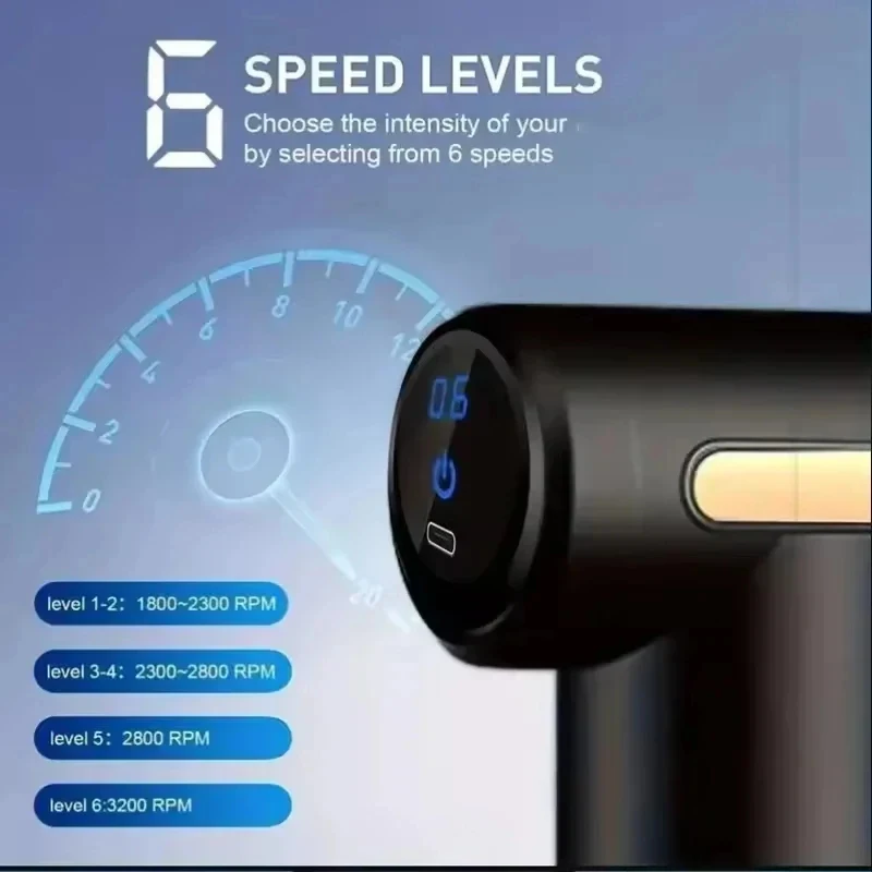 2026 Mini Massage Gun Fascia Machine Vibrating Gun Rod Massage Fitness Equipment Neck Fascia Gun Muscle Relaxation