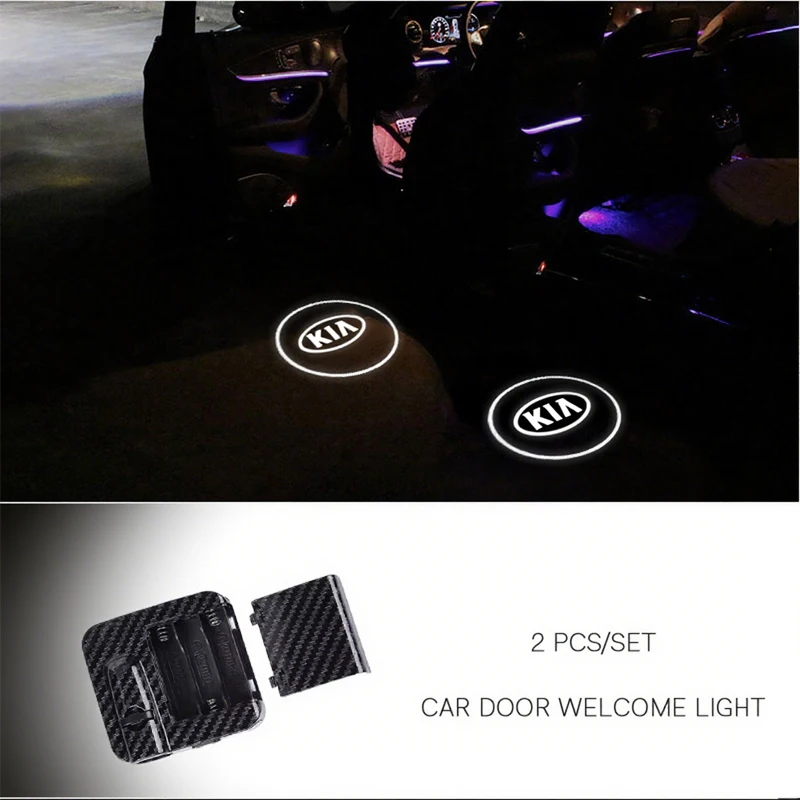 باب السيارة ترحيب ضوء HD كشاف ضوئي لاسلكي مصابيح اكسسوارات لكيا ريو 4 Ev3 ev6 نيرو ستونيك سبورتاج GT-Line Ceed Picanto #2