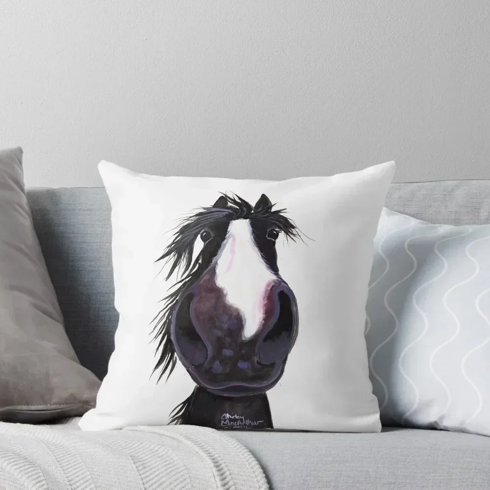 

Happy Horse ' PUNKED ' by Shirley MacArthur Throw Pillow Decorative pillowcase Custom Cushion Photo Cushions For Children pillow