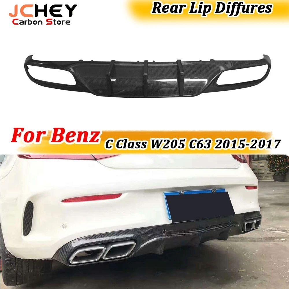 

Carbon Fiber Rear Bumper Lip Diffuser for Mercedes Benz C Class W205 C205 C200 C63 AMG O Style Coupe 2015 2016 2017 Car Styling