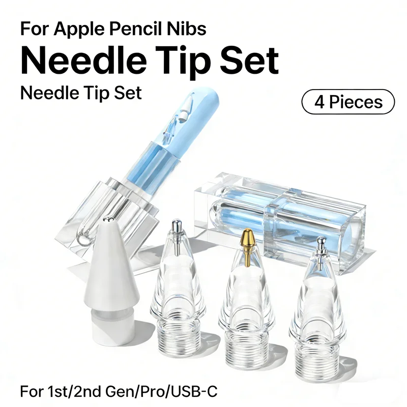 

DIXSG Replacement Tips for Apple Pencil Pro (1st/2nd Gen & USB-C), Upgraded iPad Pen Tips with Carrying Case
