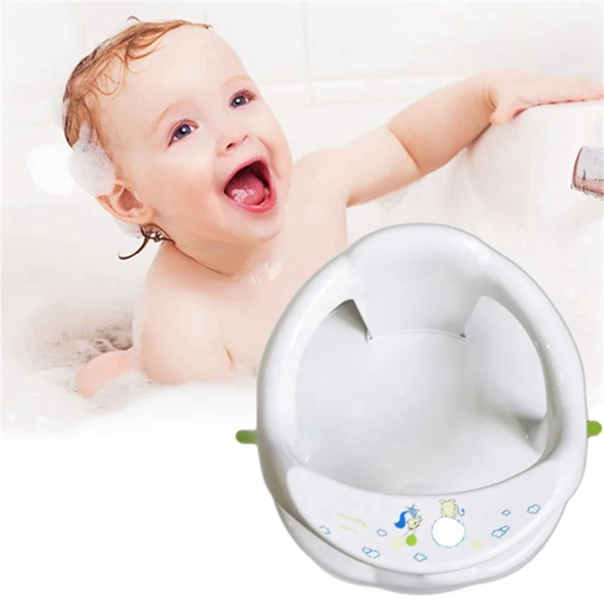 Baby Bath Seat 6-18 Months Shower Non-Slip Newborn Kid Shower Chair With Backrest & Safety Suction Cups Baby Care Bathing Seat