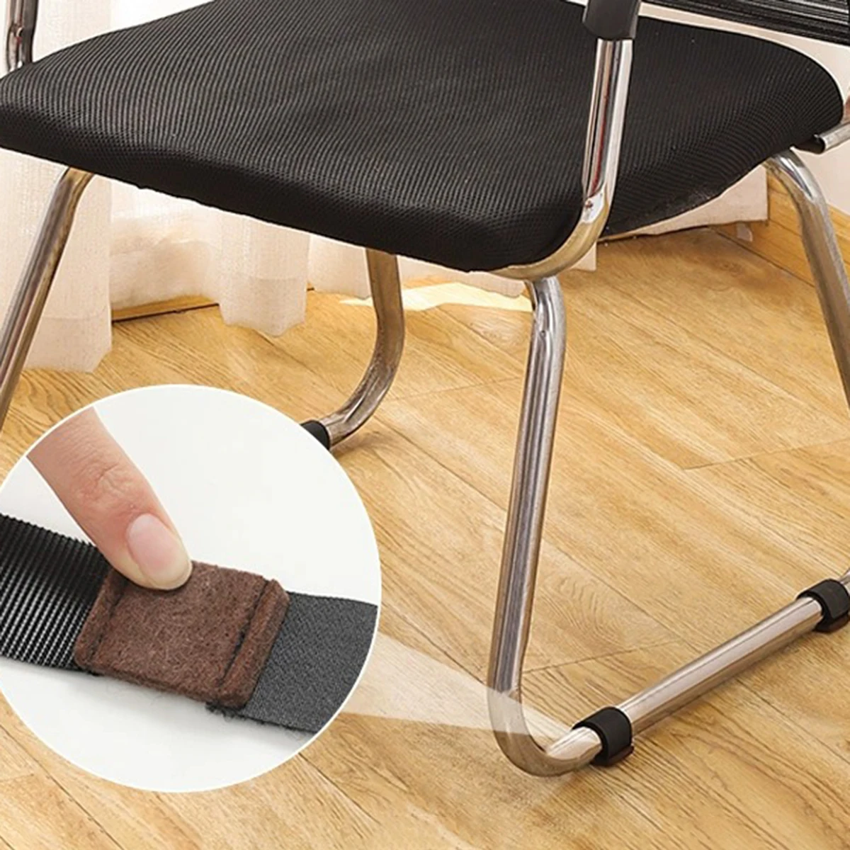 8Pcs Arched Chair Leg Pads, Chair Anti-Noise and Wear-Resistant Protective Covers, U-Shaped Chair Strap Covers, Suitable for Office Chairs, Home Chairs S004216