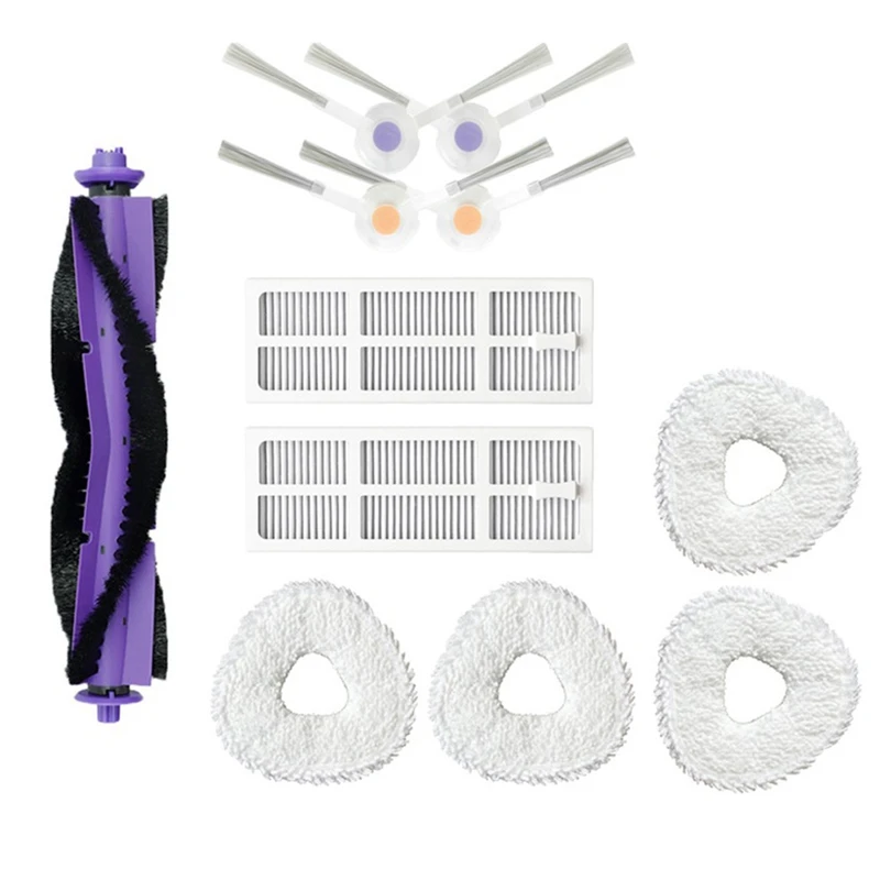 Roller V-Shaped Side Brushes Mop Cloths Rag Hepa Filter Spare Part Replacement For Narwal Freo Versatile Self Mop Clean Robot J3