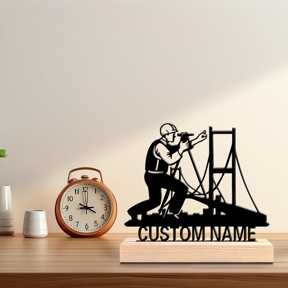 1pc Terror Personalized Custom Surveying and Mapping Metal Statues Suitable for dentists, medical staff, desktop decorative art