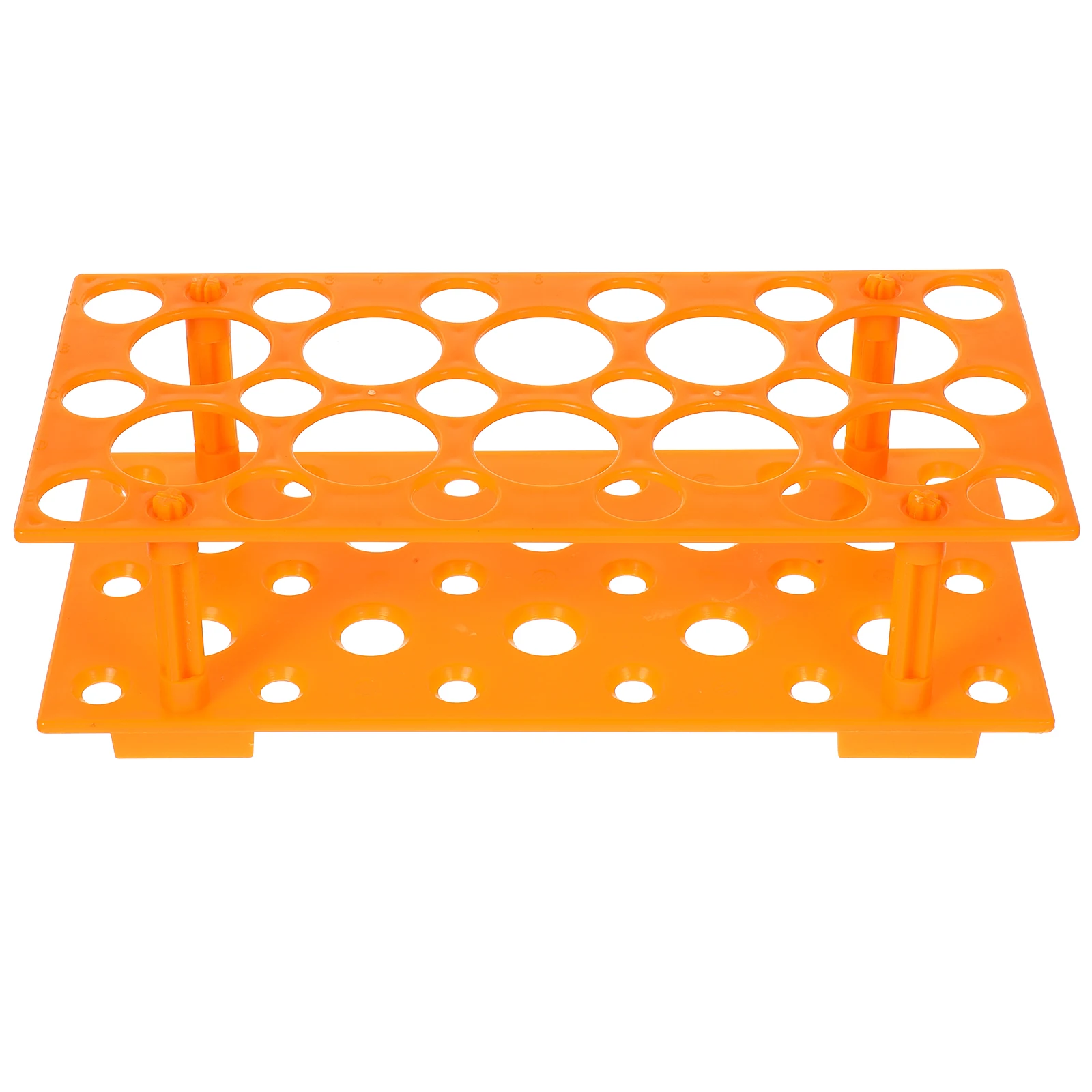 

26 Hole Tube Rack 12x30mm 14x16 3mm Orange Test Tube Storage Organizer For Lab Sample Tubes Display Stand