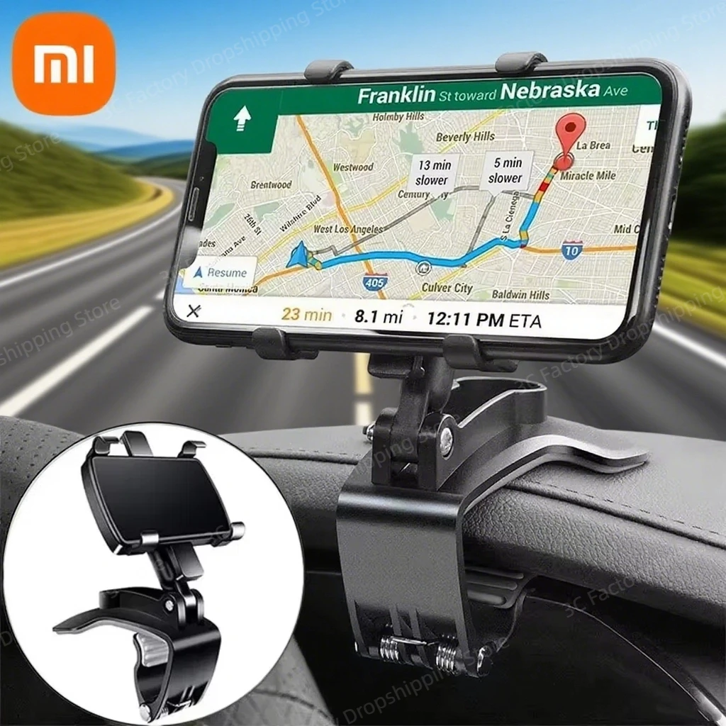 

XIAOMI Car Phone Holder Dashboard Clip Universal 360 Degree Rotate Stand Bracket For iPhone Samsung Huawei Car Accessories 2025