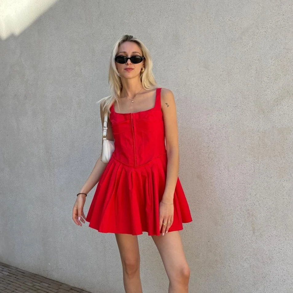 Suninheart Sommer-elegante Kleider für Damen 2024, Neuheiten, weiße Partykleider, kurzes A-Linien-Schlagkleid für den Urlaub