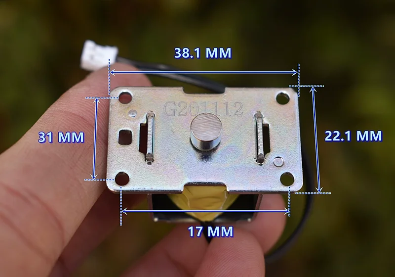 DC 12V 400g Large Thrust Push-Pull Square Electromagnet Frame Through Type Solenoid Electromagnet Stroke 5mm