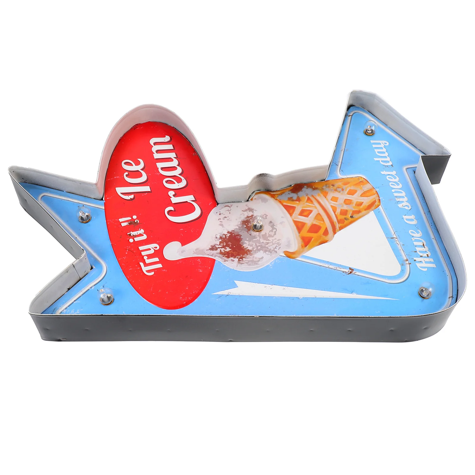 

1 шт., световая доска для мороженого, ретро-стиль, светодиодный рекламный декор для домашнего бара, ресторана, украшение стены, знак