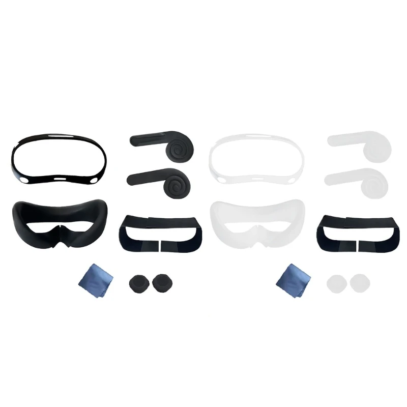 

Silicone face Cover Protective Set for Pico 4 Headset Ear Muff Headband P8DC
