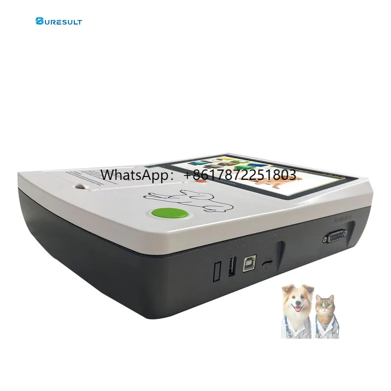 

A3 7 Lead Portable Handheld 3 Channel Veterinary Medical Use Vet Animal Ecg Machine