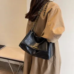 Retro Large Capacity Underarm Tote Bag Women's Bag 2024 New in Autumn/Winter Chain Shoulder Crossbody Shopping Bag 가방 bolso muje