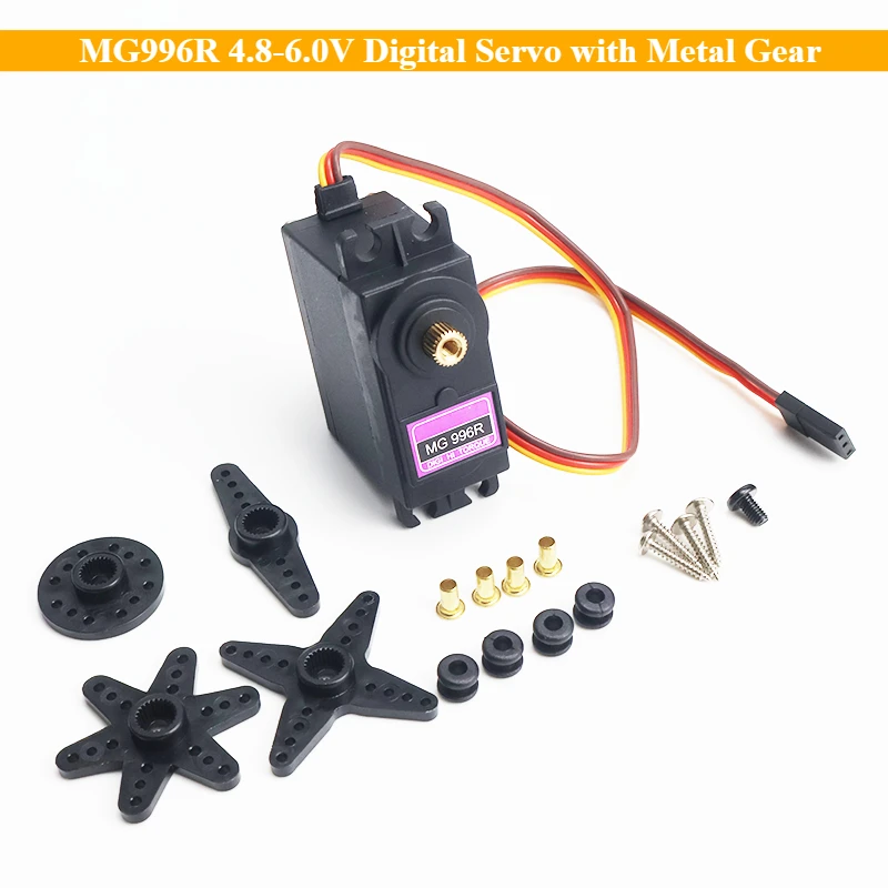 MG996R 4.8-6.0V Digital Servo with Metal Gear for Futaba JR 1/8 1/10 RC Car Helicopter Robot Boat Arduino UNO High Torque DIY