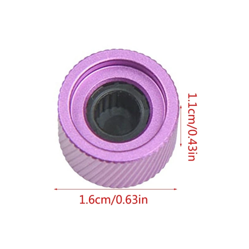 Botões metal giratórios para teclado mecânico, 16mm diâmetro, botão flor ameixa, construção sólida, botão rotativo,