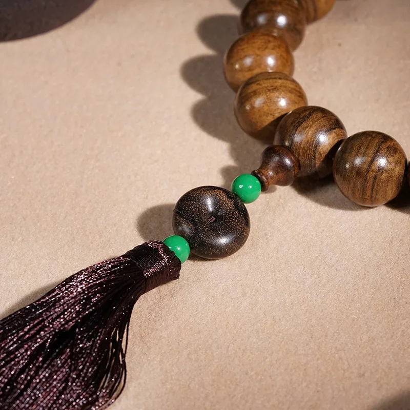 Precious wooden Buddhist , hand-held prayer beads, tassel , peace buckle, pendant, hanging ornament, car hang