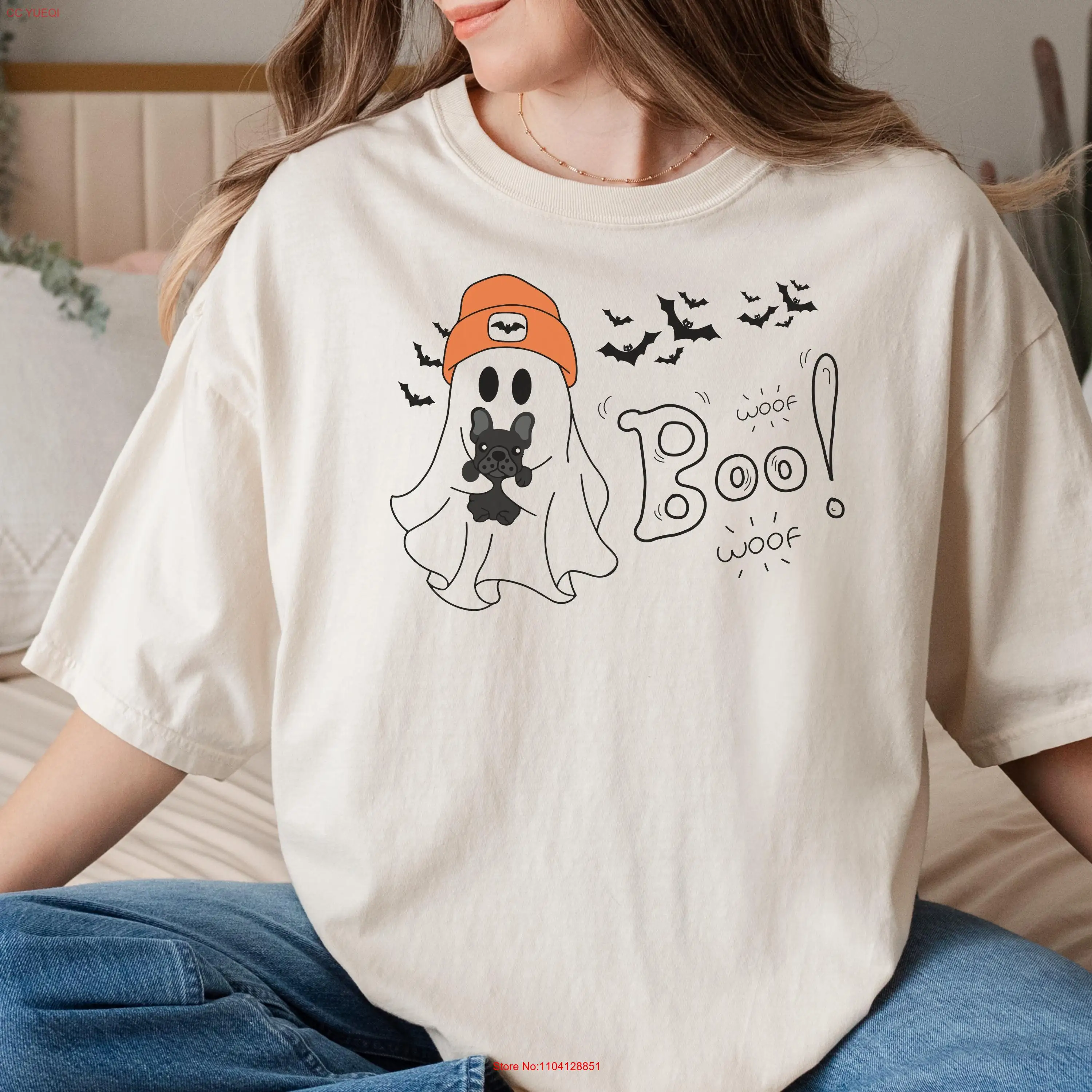 

Spooky Ghost Dog Retro Halloween T Shirt Trendy Dogful for Lover Fall Ghostly Love gift Comfort Colors