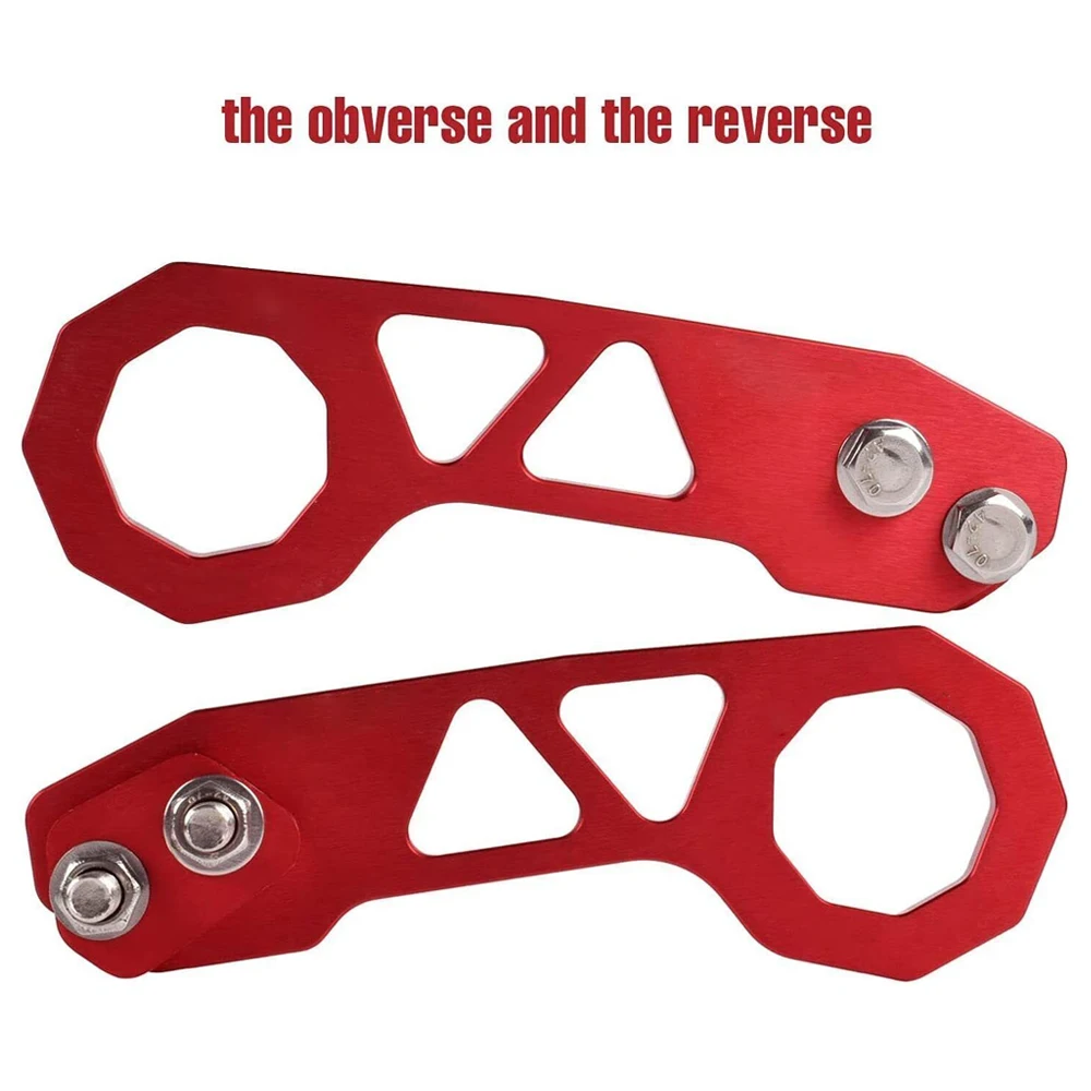 Aluminum Universal Rear Bumper Tow Trailer Hook Racing Towing Bar Pull Mount Kit Car Exterior Modification Accessories