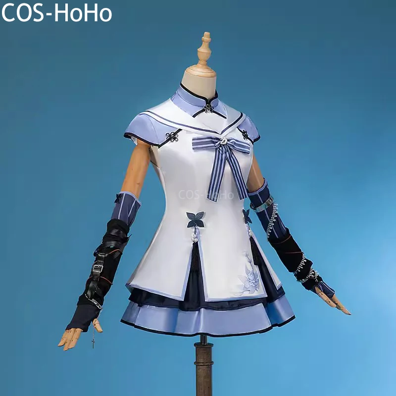 COS-HoHo Vtuber Seren Azuma Game Suit Sweet Lovely Uniform Cosplay Costume Halloween Party Role Play Outfit Women XS-3XL