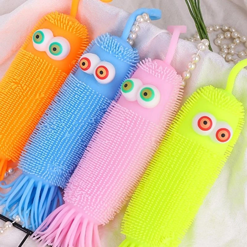 97BC Shinings Octopus Toy for Caterpillar Animal Squeeze Toy Cartoon Light Up