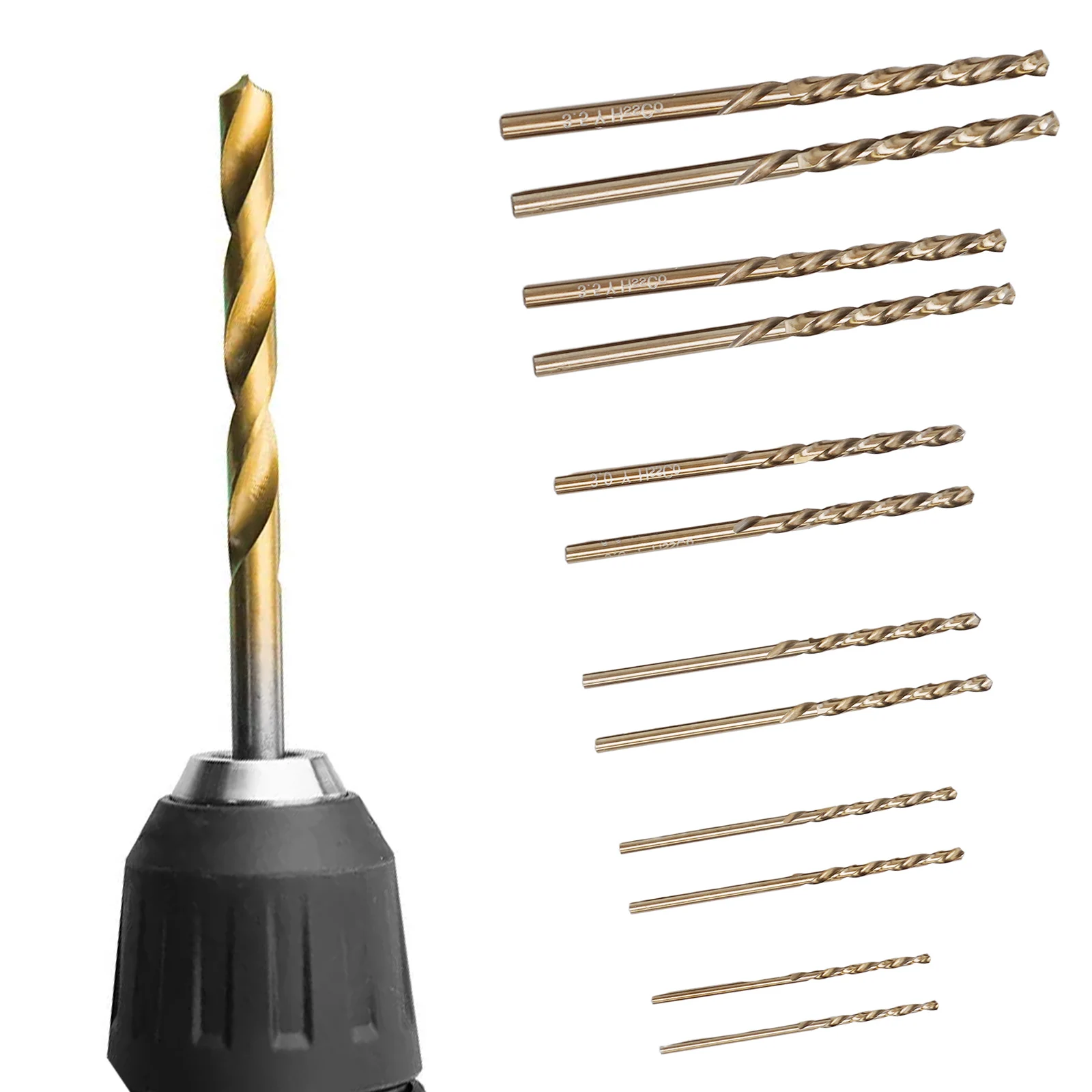 12pcs 1-3.5mm HSS M35 Cobalt Drill Bit 135 Degree Split Point Tip For Stainless Steel Wood Hole Cutter Tools Accessories